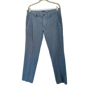EM'S MASON'S Pants Size 36/31 Light Blue Pinstripes Cotton 4 Pockets